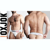 Oxballs Hunker Slider Strap Mens Jock White Snow Jocks and G-Strings